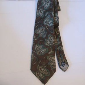 Mens Christian Dior Brown, Green Design Tie*